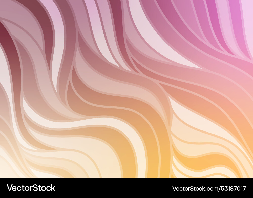 Soft cream wave pattern graphics curve background vector image