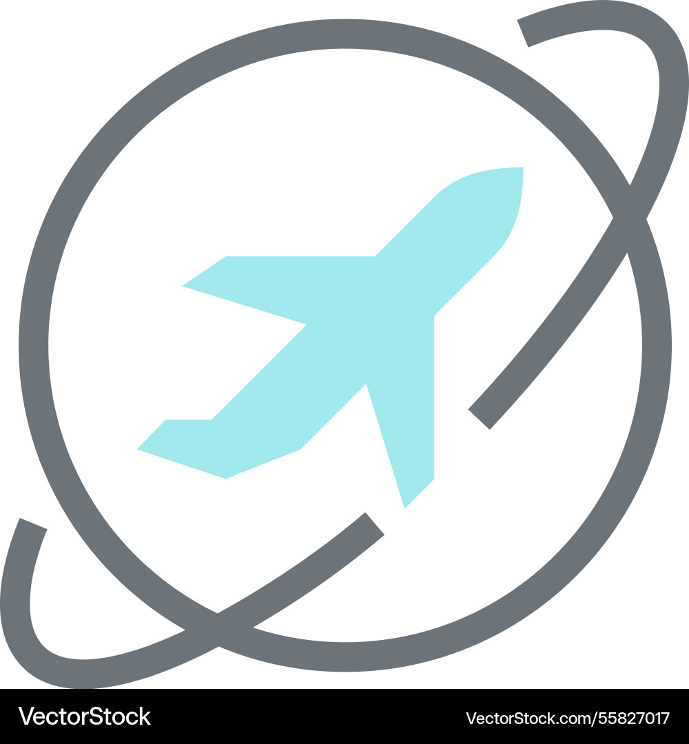 Travel the world flat line web icon concept Travel the world flat line web icon concept vector image