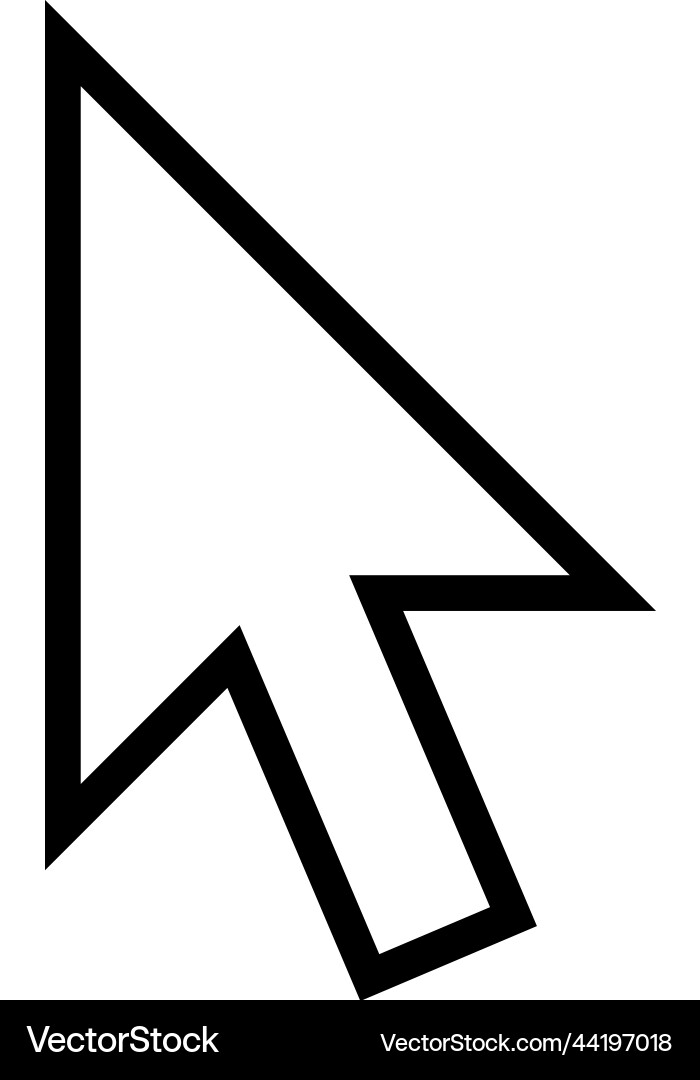 Black Arrow Cursor Mouse Pointer Icon vector image