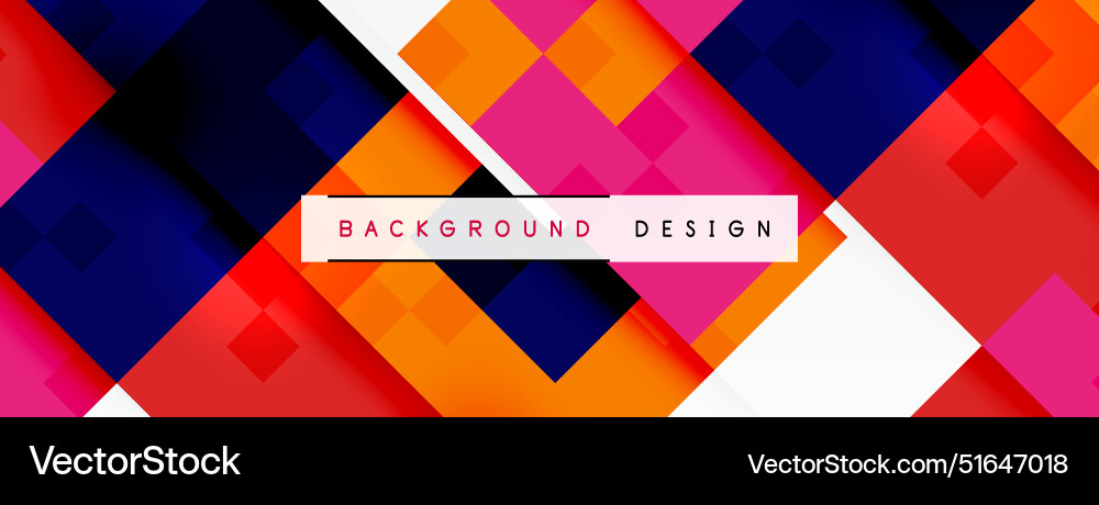 Dynamic colorful squares background Vector Image