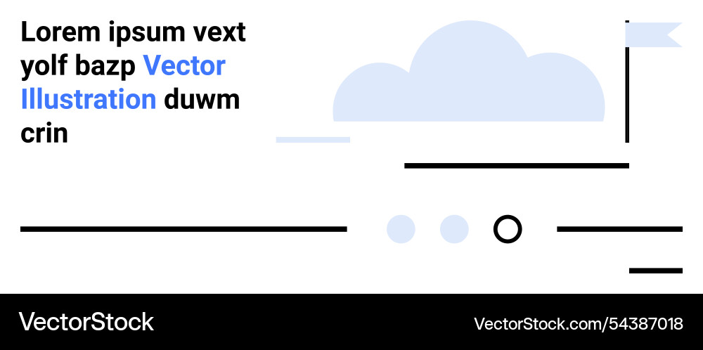 Modern minimalistic design elements with clouds Modern minimalistic design elements with clouds vector image