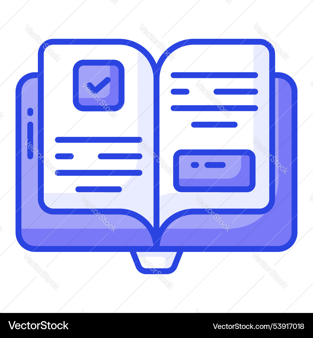 Organized book of reference on a certain field Vector Image