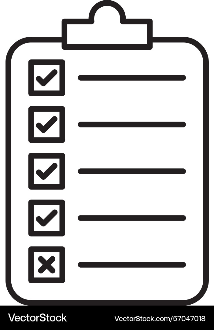 Task list line icon design Vector Image
