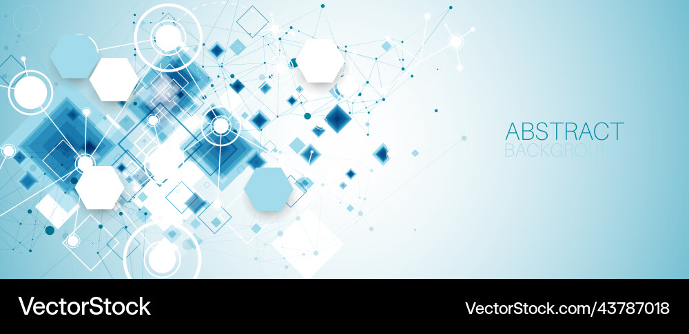 Template for science and technology presentation Template for science and technology presentation vector image