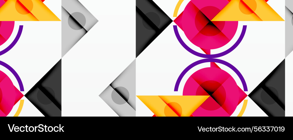 Abstract geometric pattern features overlapping Abstract geometric pattern features overlapping Vector Image