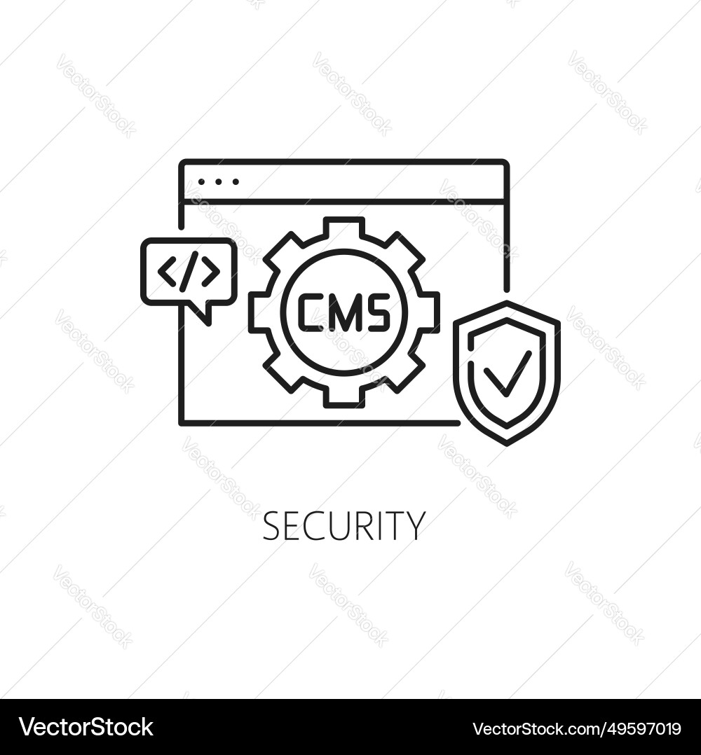 CMS Security Icon - Data Protection vector image