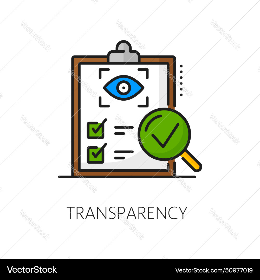 Color transparency line icon business management Vector Image