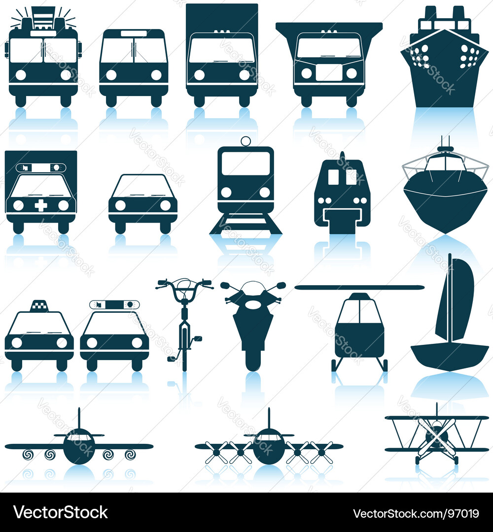 Transportation Icon Set vector image