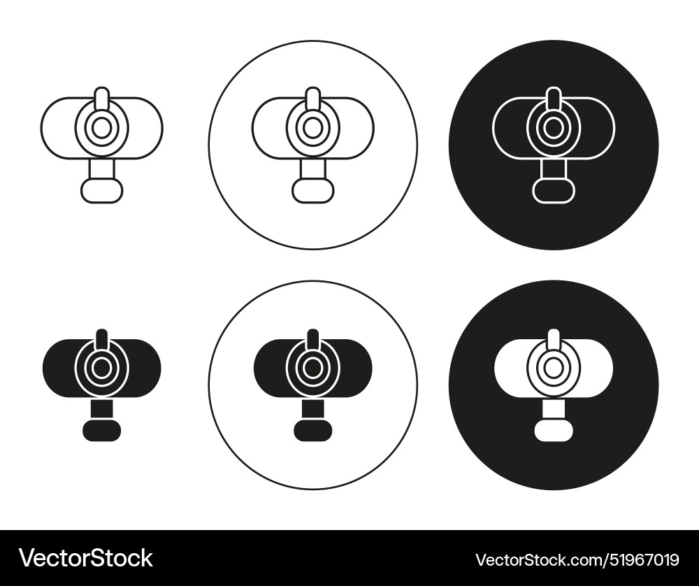 Web camera simple symbol icon set Web camera simple symbol icon set Vector Image