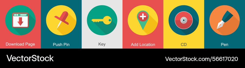 A set of 6 user interface icons as duplicate page vector image