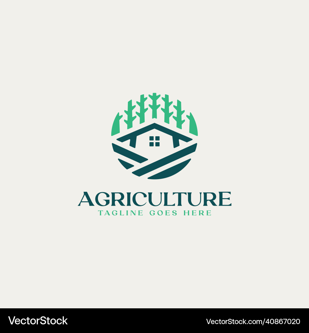 Agriculture farm barn logo template Agriculture farm barn logo template vector image