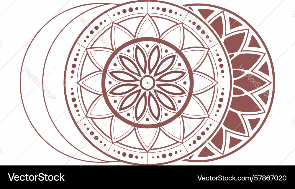 Decorative circular pattern segment design Vector Image
