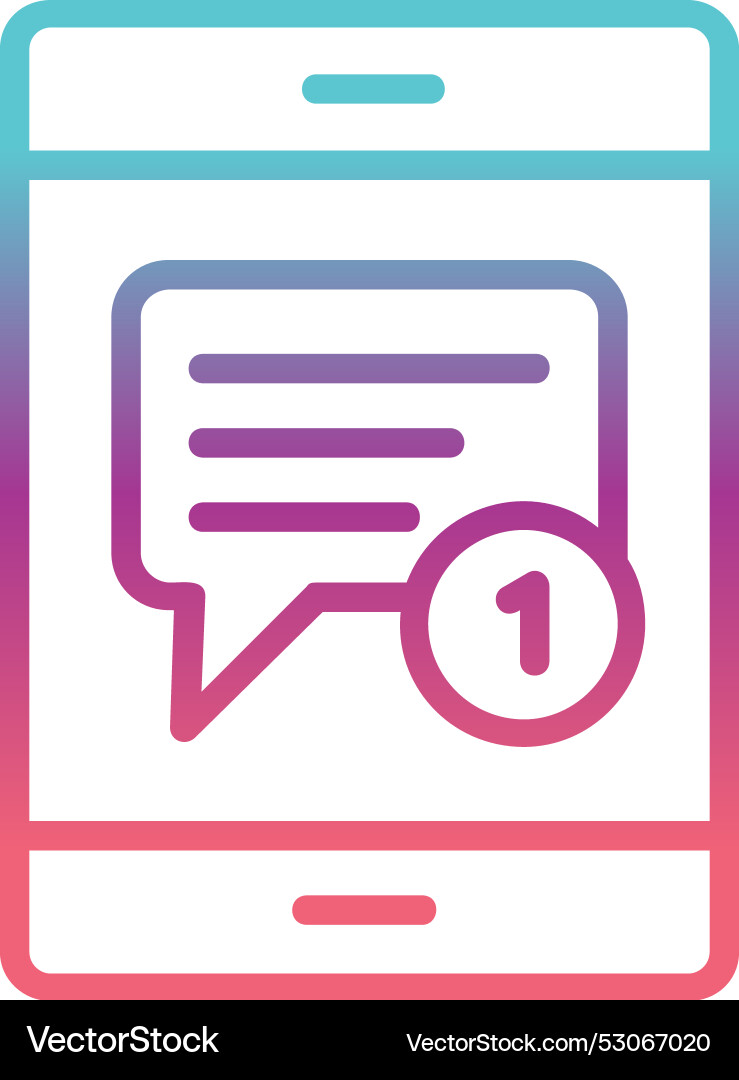 Message line gradient design Vector Image