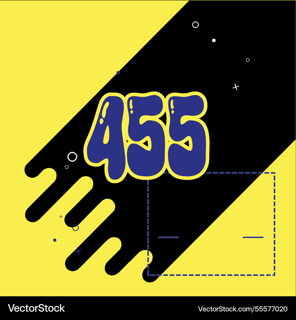 Number font design with decorative dots Vector Image