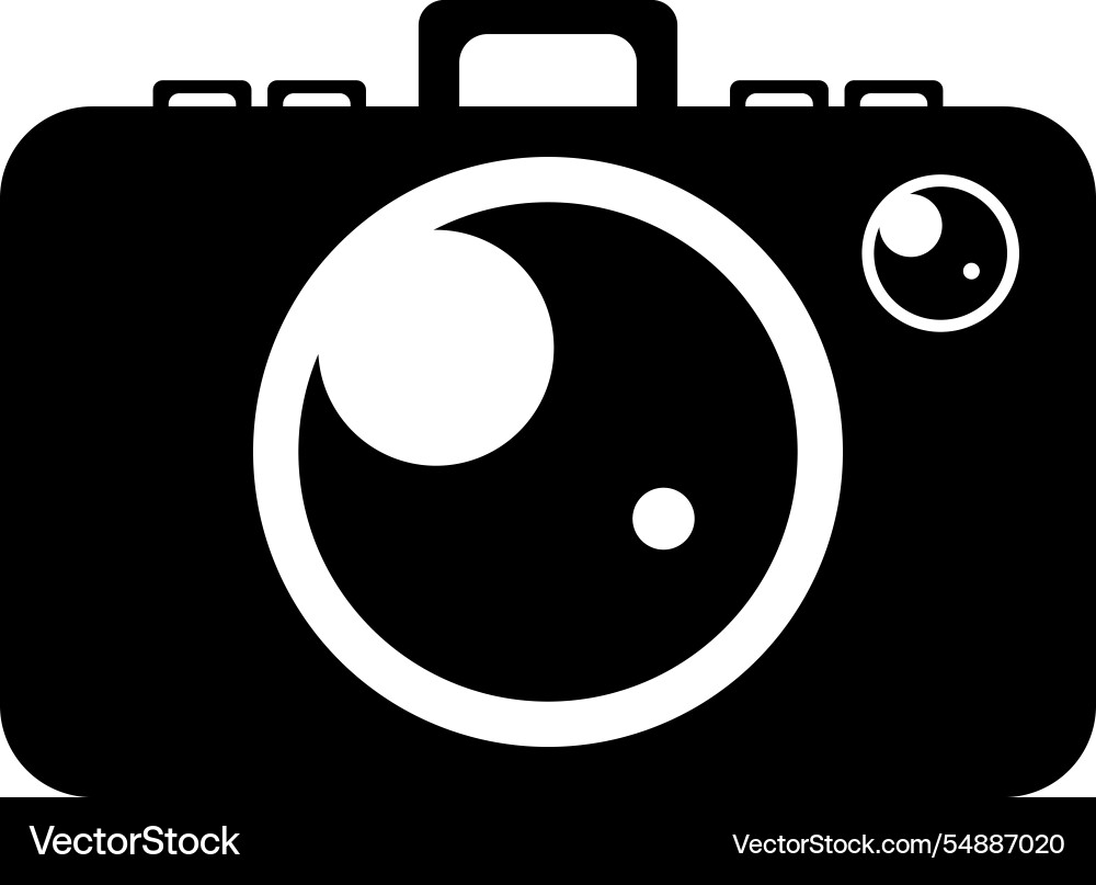 Simple of retro camera icon for web design Simple of retro camera icon for web design Vector Image