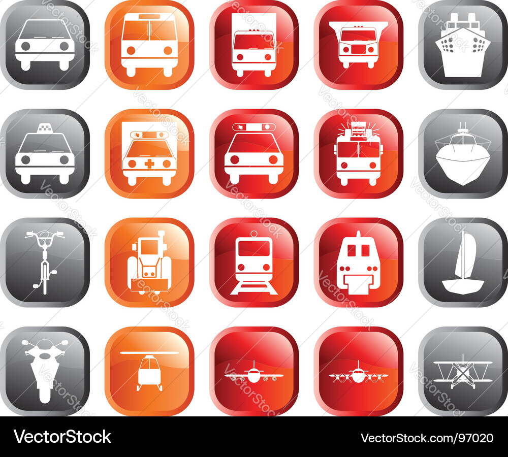 Transportation icons set vector image