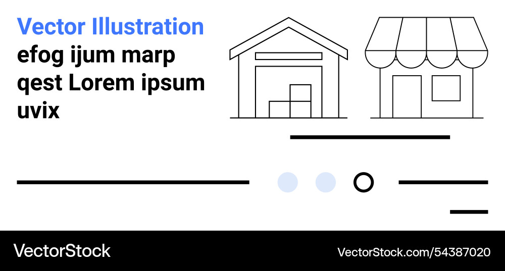 Warehouse and storefront with loading Warehouse and storefront with loading vector image