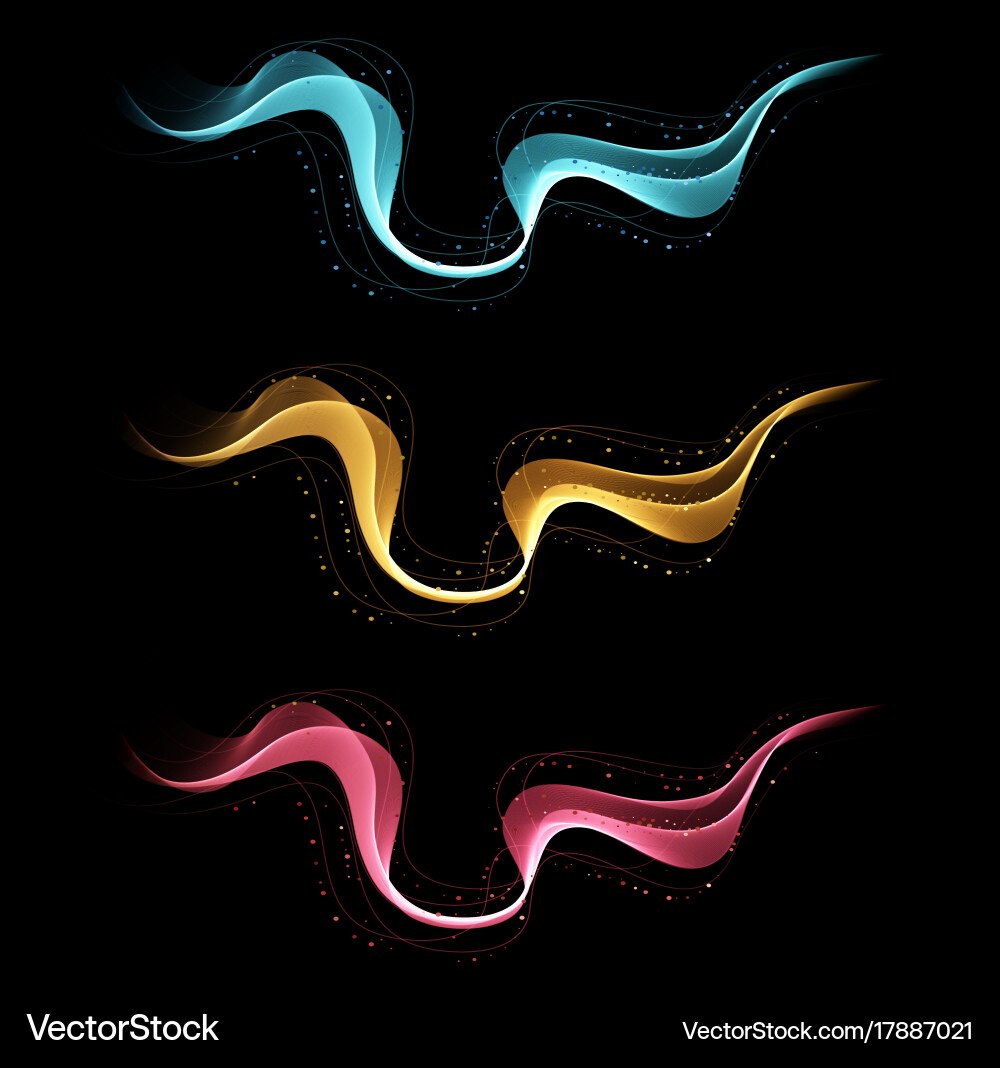 Abstract color wave design element vector image