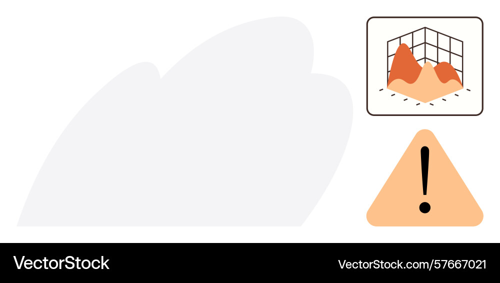 Alert and analytical 3d graph visualization Alert and analytical 3d graph visualization vector image