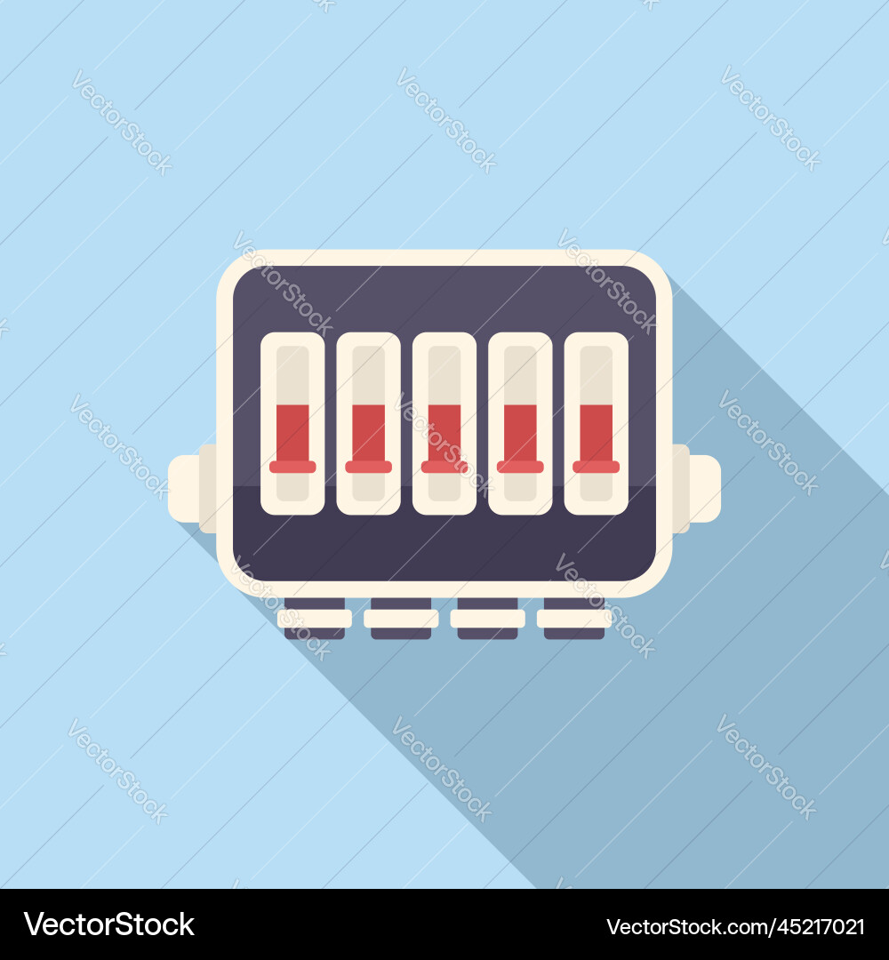 Circuit junction box icon flat electric Royalty Free Vector