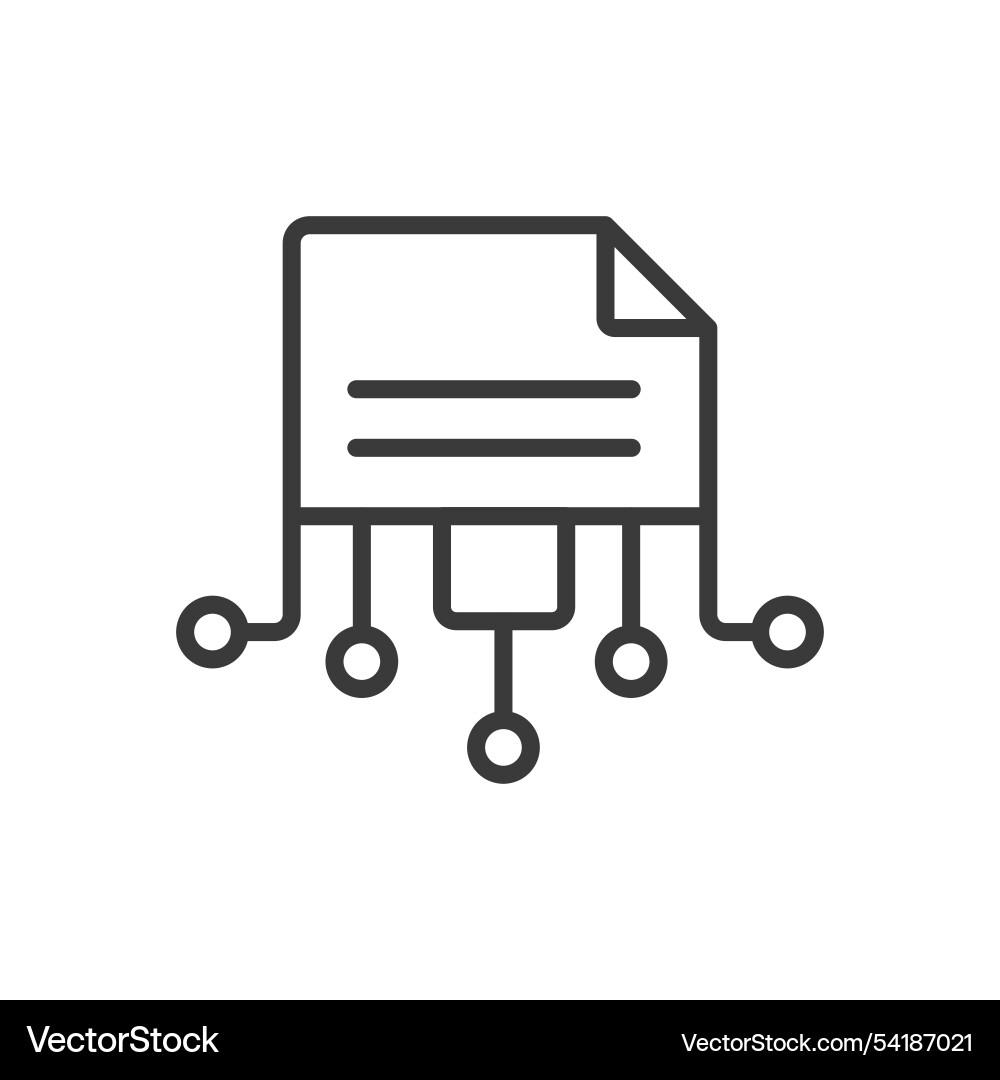 Document digitization icon in line design Vector Image