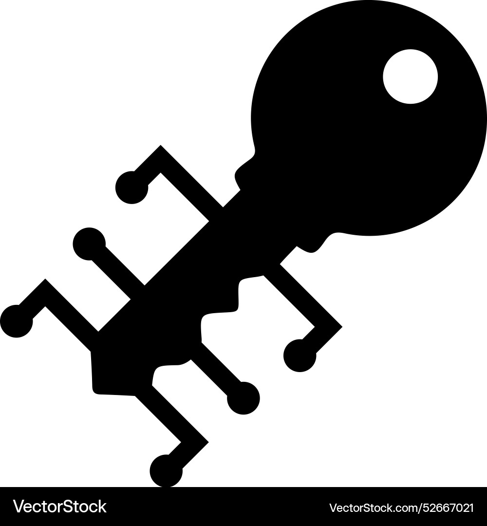 Encryption key personal data icon Vector Image