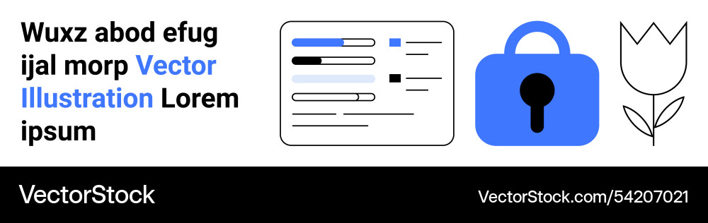 Text box with sample document graphs Vector Image