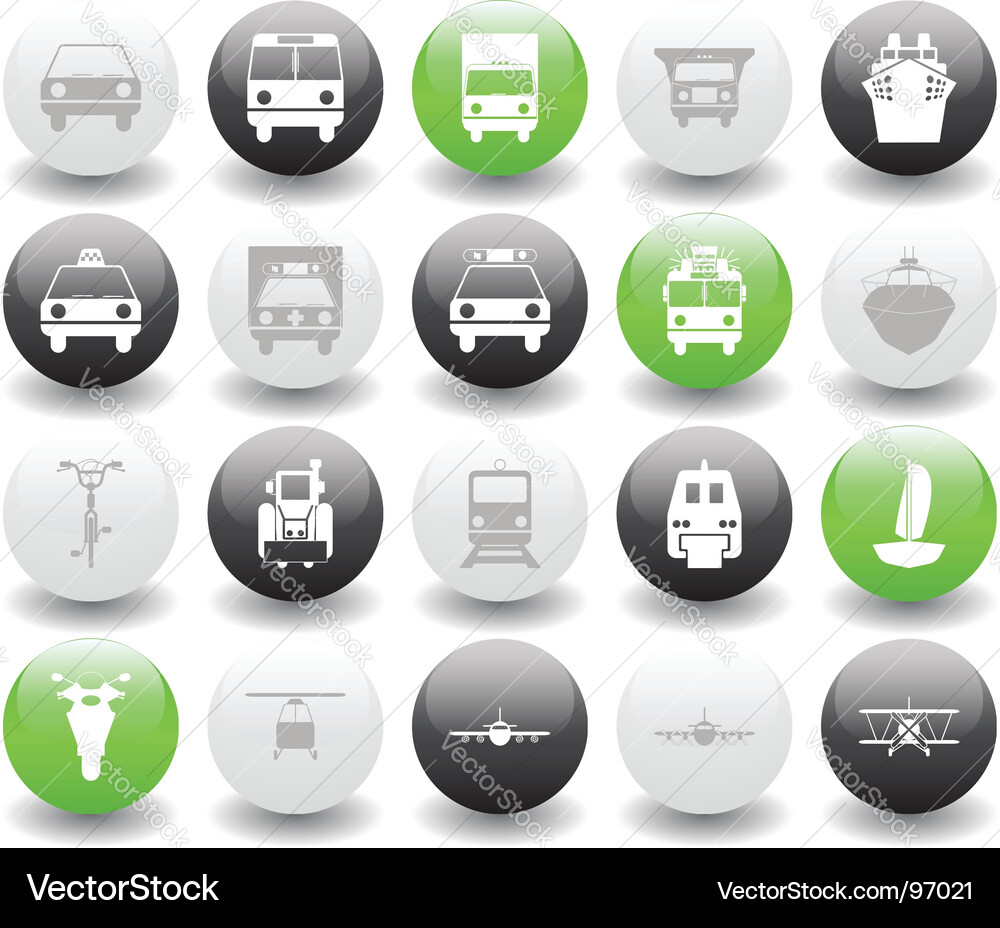 Transportation icons set vector image