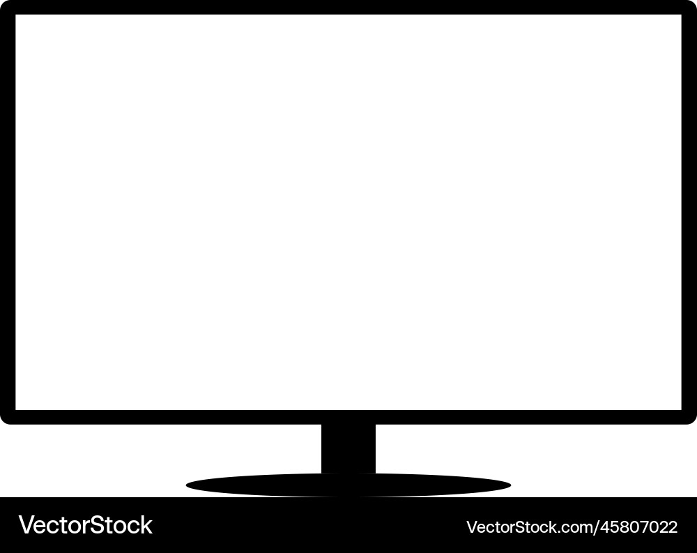 Blank modern tv screen template Royalty Free Vector Image