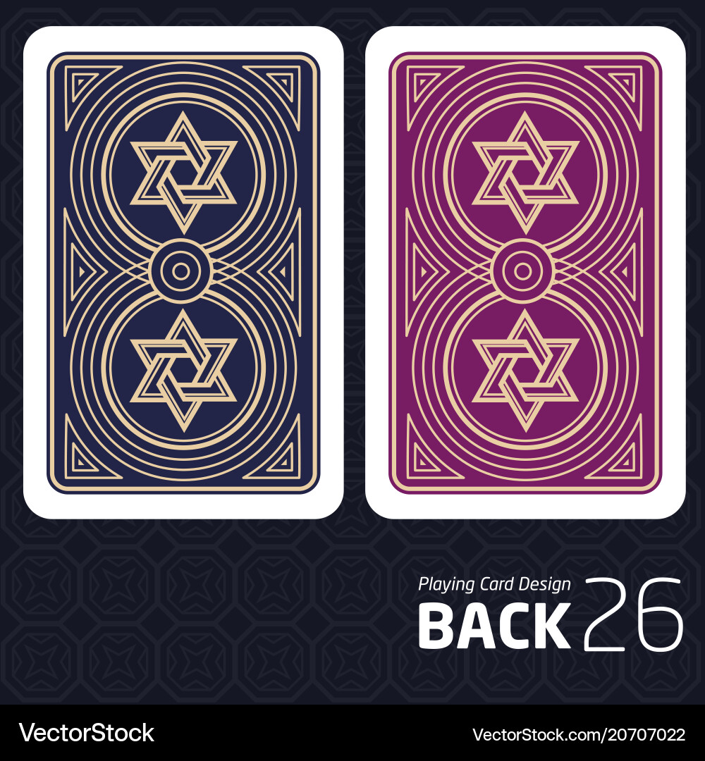 Card Back Abstract Pattern Vector Image