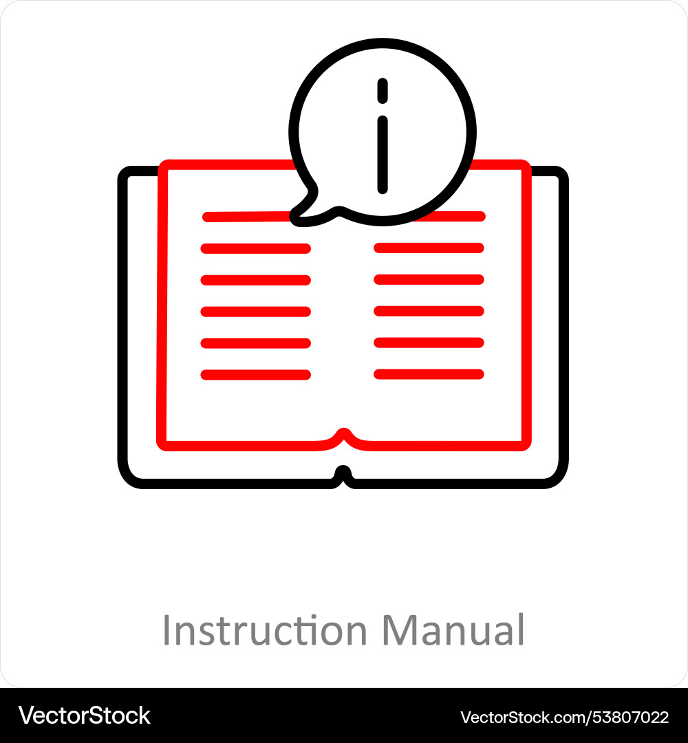 Instruction manual and service icon concept Vector Image