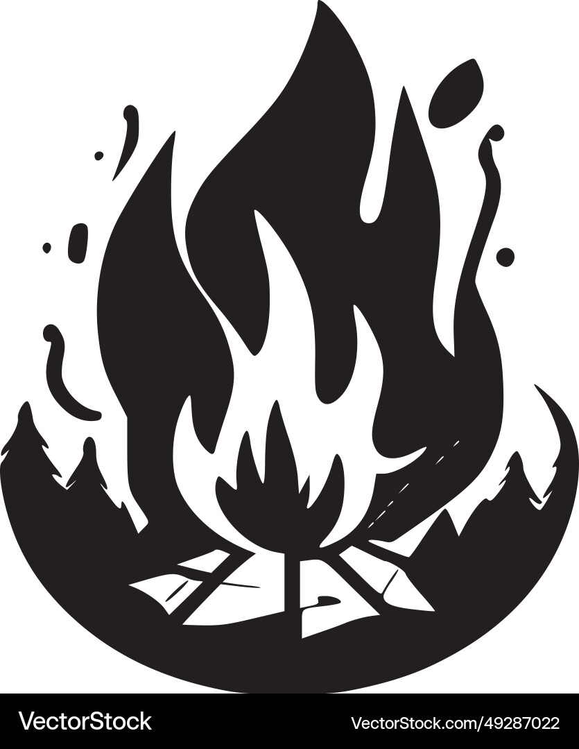 Lagerfeuer - minimalistische und einfache Silhouette Lagerfeuer - minimalistische und einfache Silhouette vektorbild