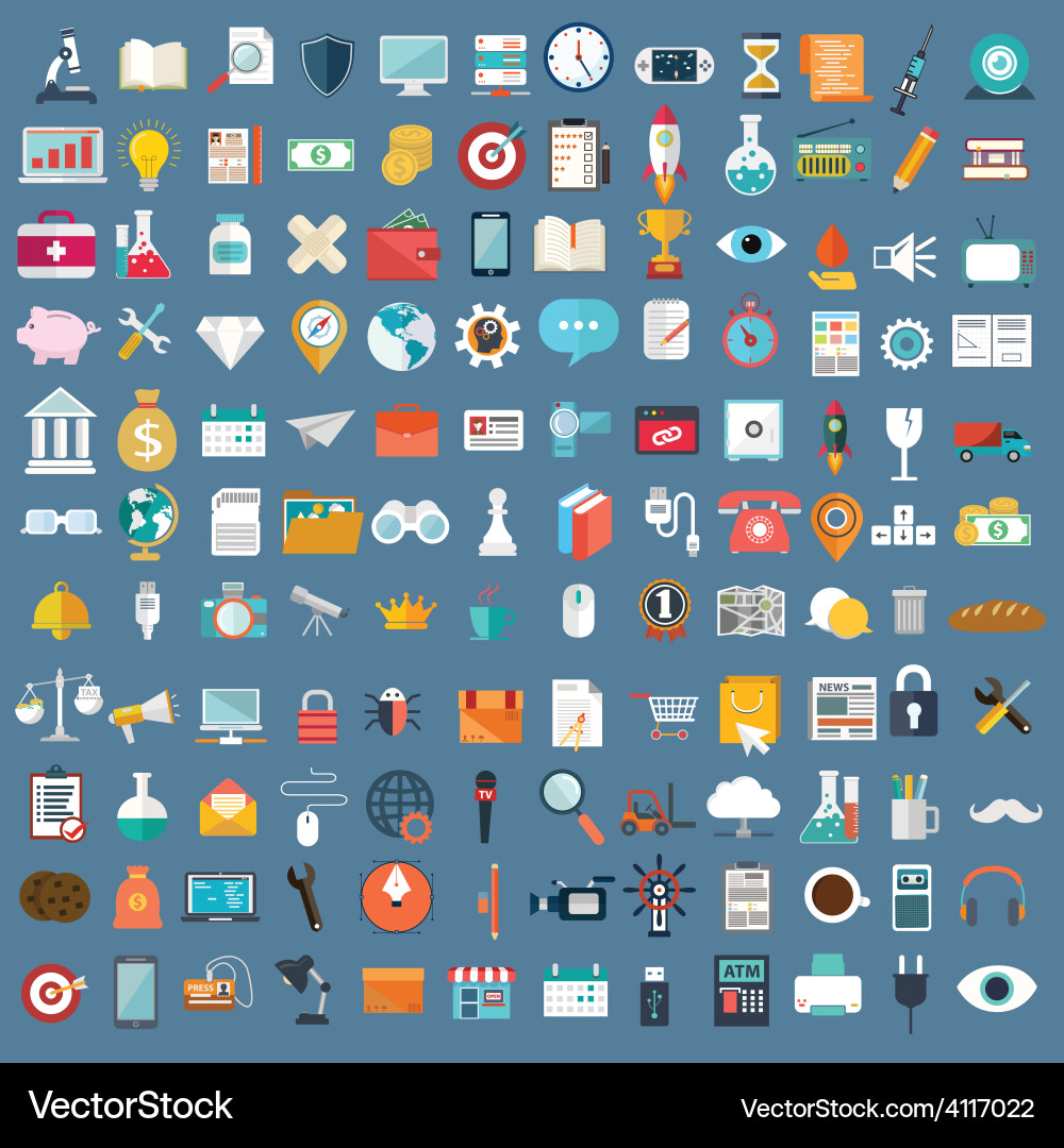 Modern Web Icons - Digital Toolkit Vector Image