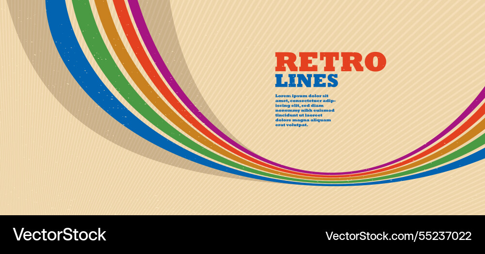 Retro style abstract background with curve lines Retro style abstract background with curve lines vector image
