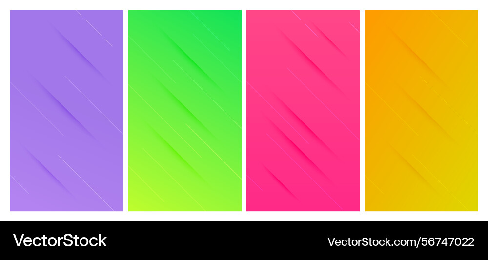 Set of abstract gradient backgrounds with lines Set of abstract gradient backgrounds with lines vector image