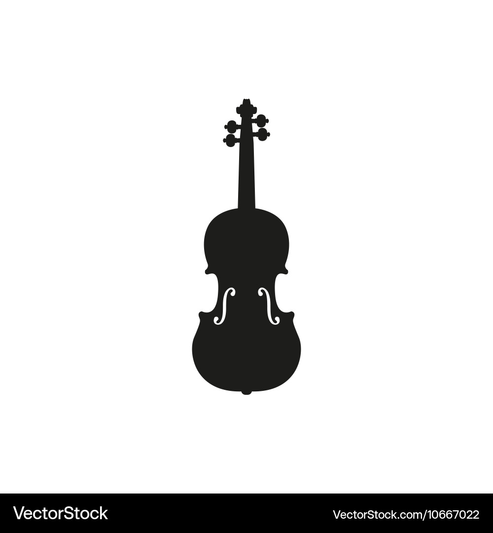 Simple Violin Icon Vector Image