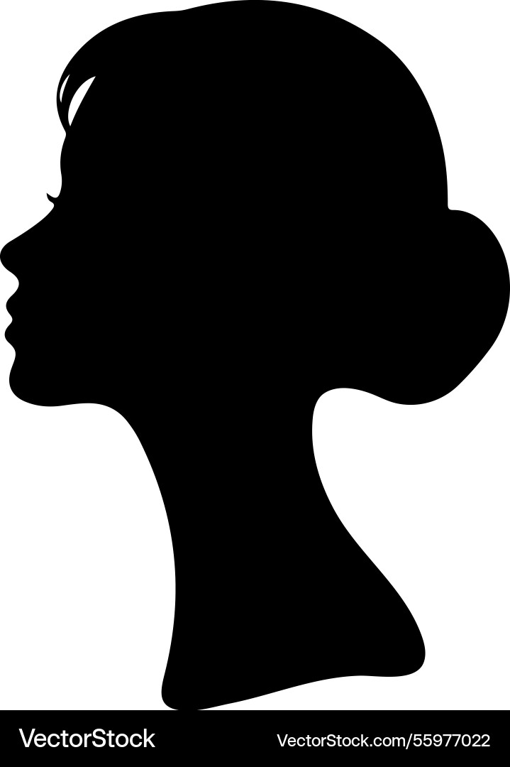 Sketch head of pensive elegant woman long hair Sketch head of pensive elegant woman long hair vector image