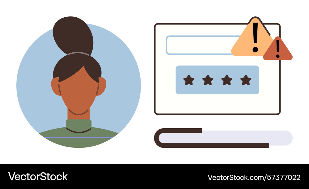 User profile security and alert notification User profile security and alert notification Vector Image