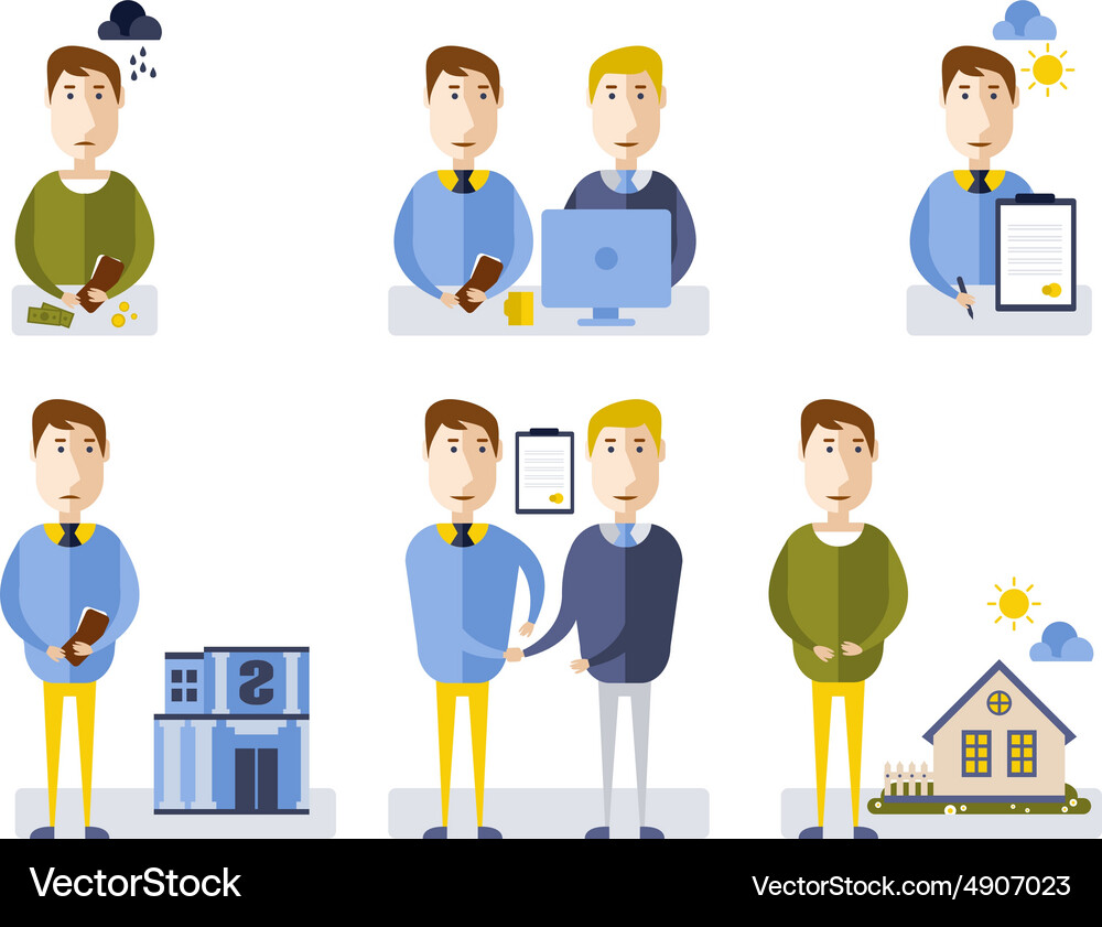 Elements of info-graphic showing process getting Vector Image
