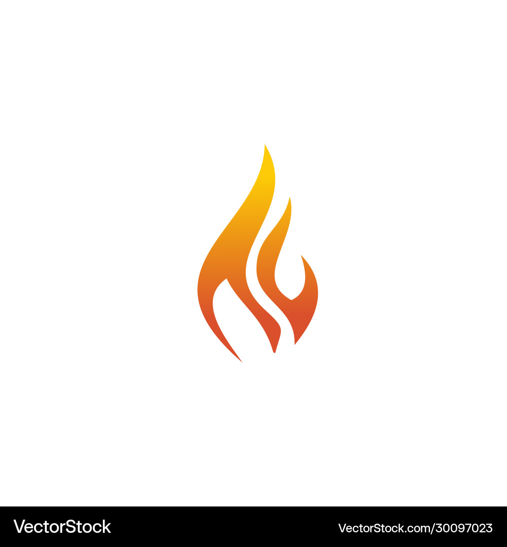 Fire flame icon logo design template Fire flame icon logo design template vector image