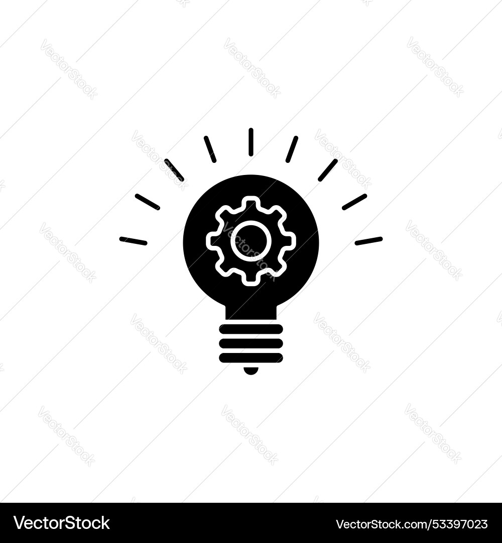 Implementation line icon isolated on white Implementation line icon isolated on white Vector Image