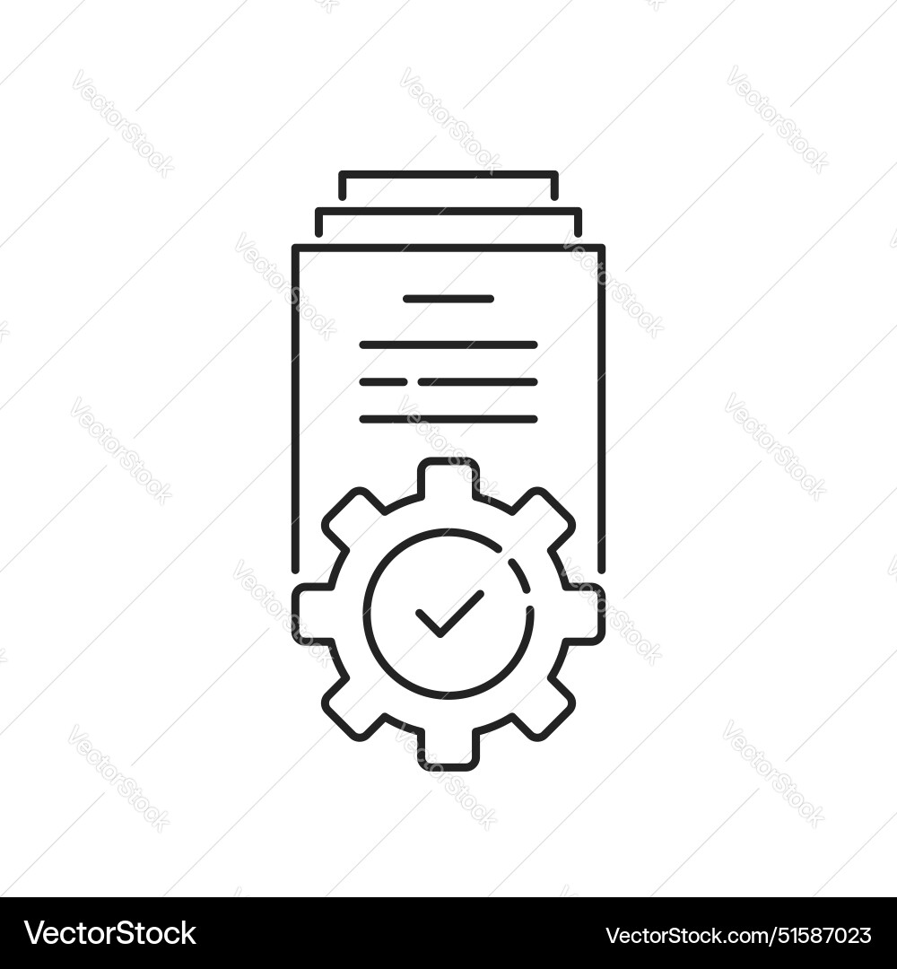 Thin line doc like operational documentation Thin line doc like operational documentation vector image