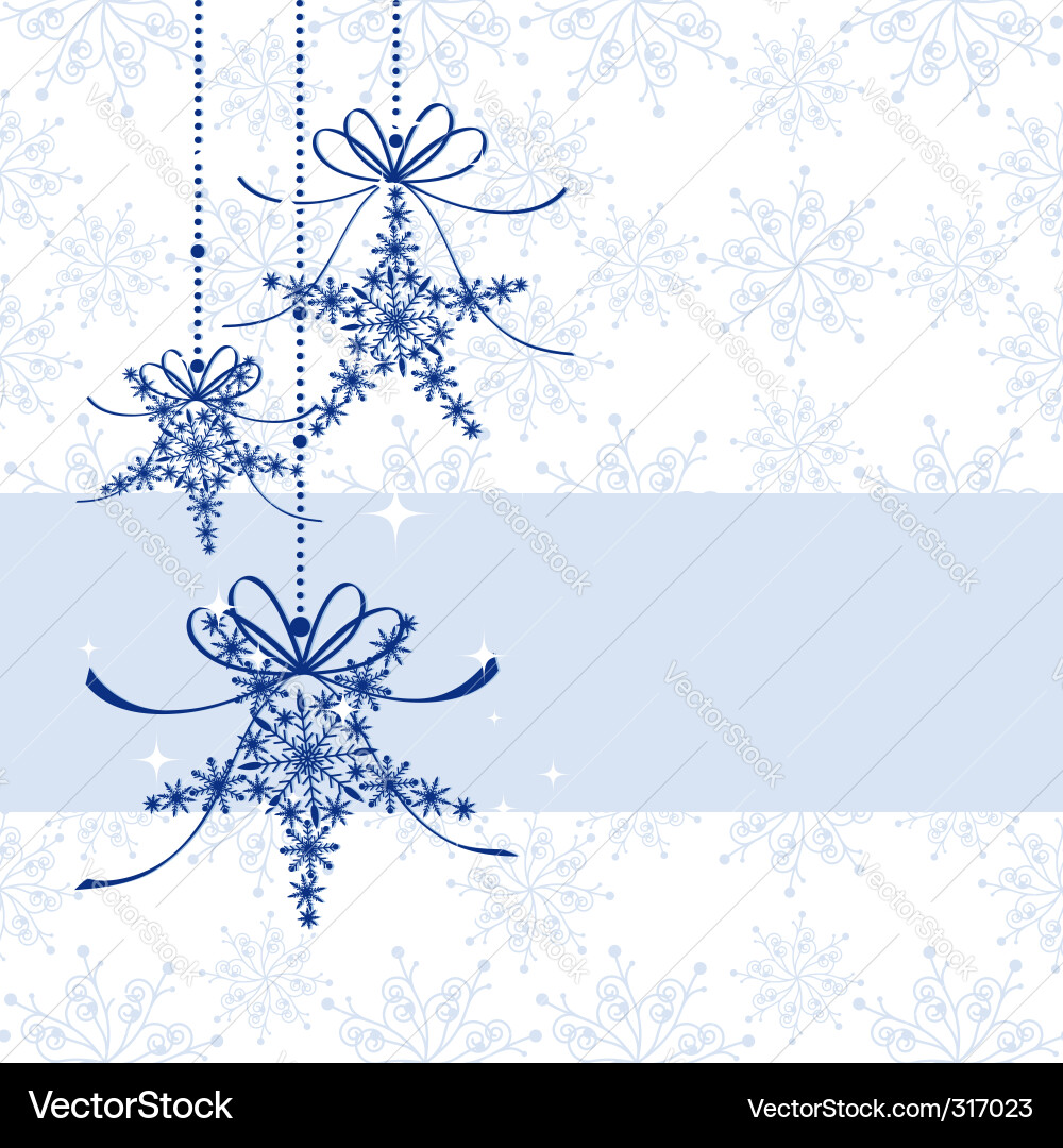Winter Snowflake Pattern vector image