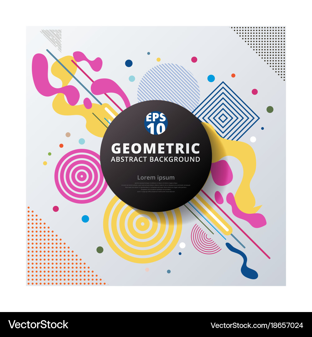 Abstract colorful color circle geometric pattern Vector Image