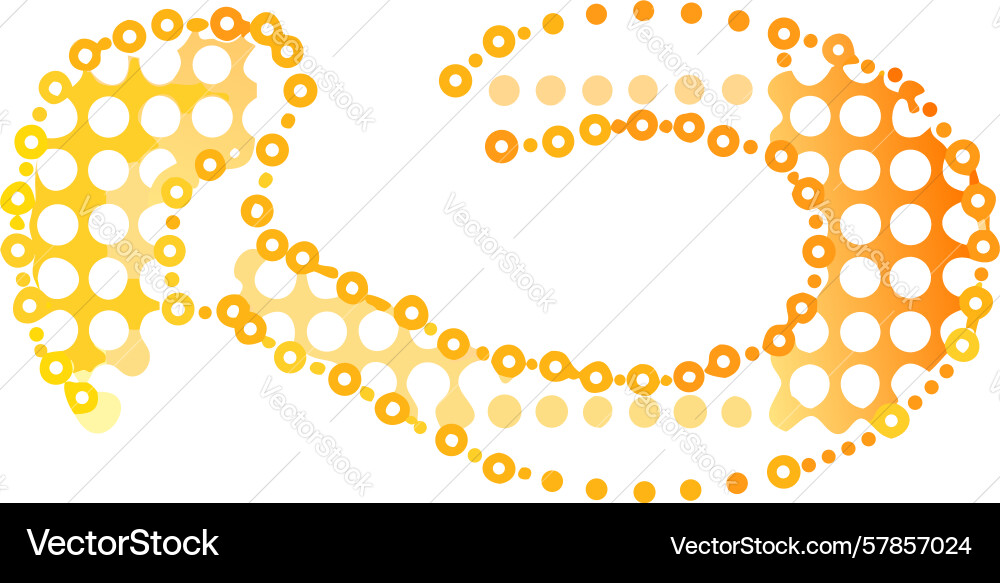 Abstract swirling dots pattern digital flow vector image
