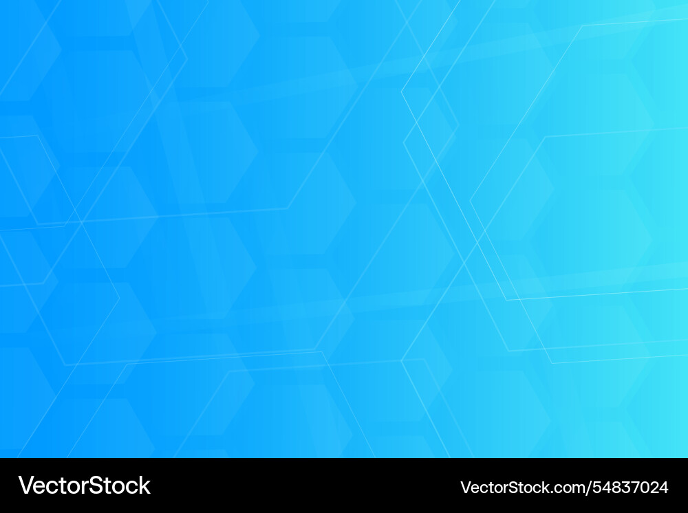 Blue abstract background with a pattern of hexagon Vector Image