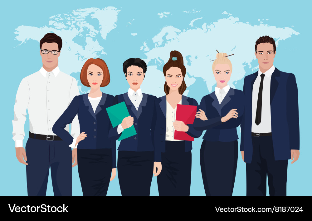 Group of Business Professionals Royalty Free Vector Image