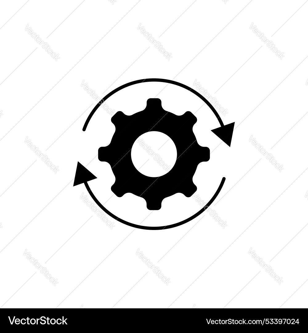 Implementation line icon isolated on white Implementation line icon isolated on white vector image