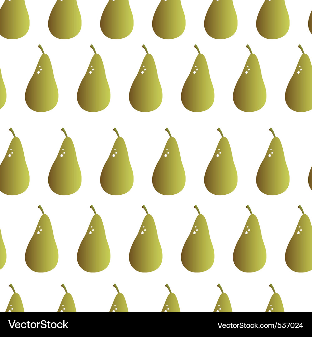 Pear repeatable seamless pattern Vector Image