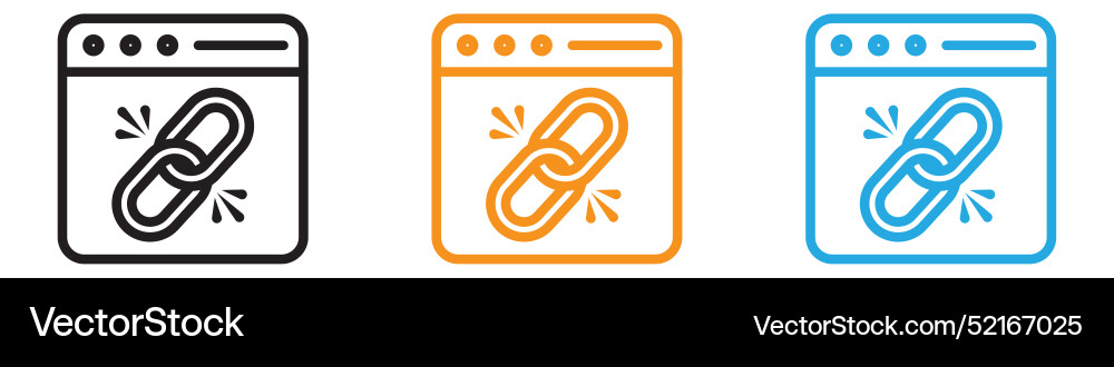 Backlink icon logo set collection for web app ui Backlink icon logo set collection for web app ui Vector Image